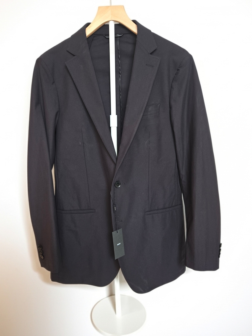 NWT Sene Studio Soho Flex Men's Black Two-Button Tailored Blazer. 40L - Picture 2 of 16